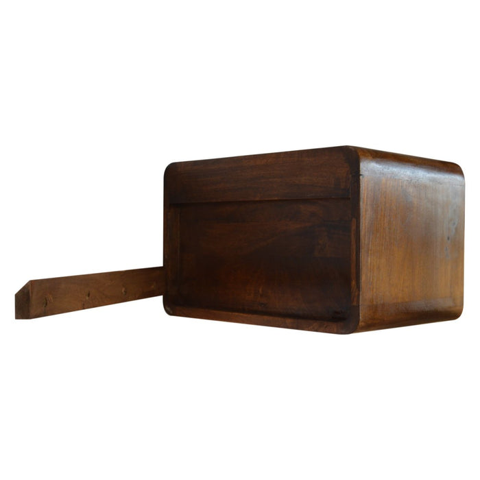 Curved Wall Mounted Bedside Nightstand