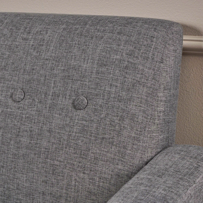Nebulize - Upholstered Fabric Club Chair With Button Tufted And Square Off Arm And Back