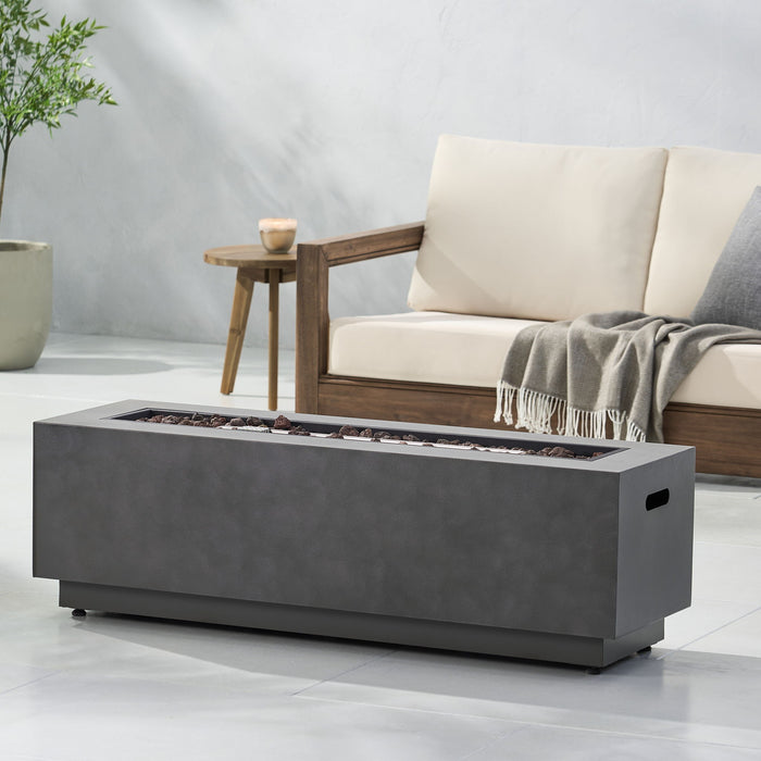 Modern Rectangular Iron Fire Pit 50, 000 Btu