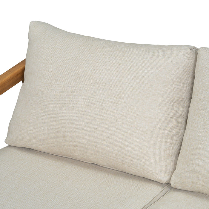 Westin - Outdoor Acacia Wood Loveseat - Teak / Beige