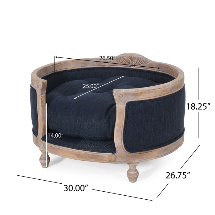 Upholstered Pet Bed, Fabric Dog Bed