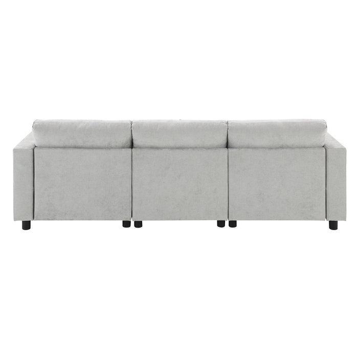 Modular Sectional With Storage Pockets, 5 Seat U Shaped Couch Set With Pillows, Free Combination Modern Cloud Sofa With 2 Movable Ottoman