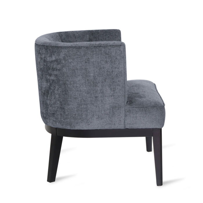 Contemporary Accent Chair With Tufted Diamond Stitching - Charcoal