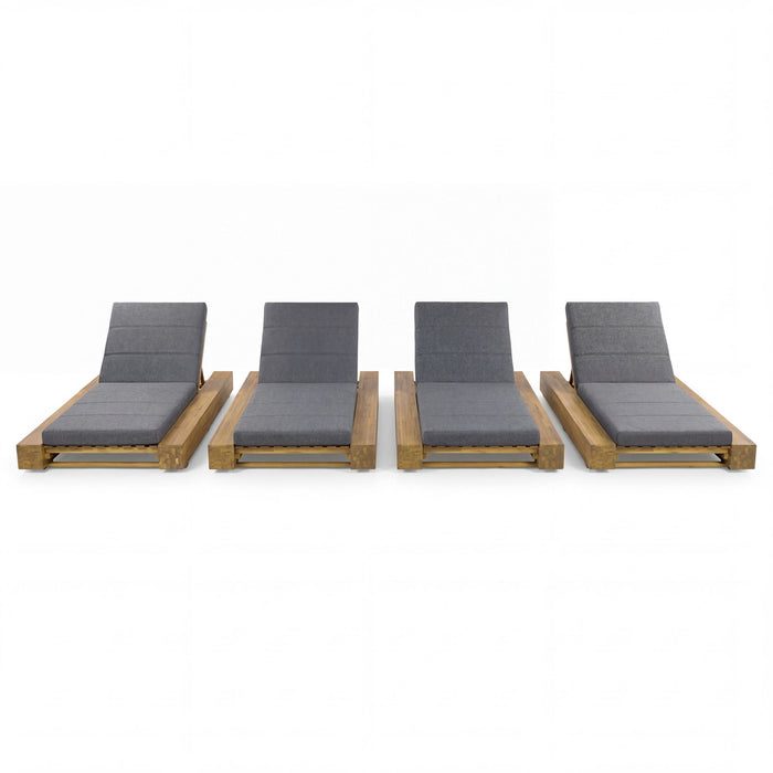 Outdoor Chaise Lounges With Water-Resistant Cushions