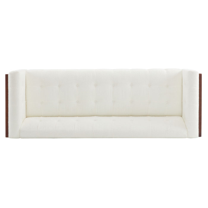Contemporary 3 Seater Sofa With Tufted Design