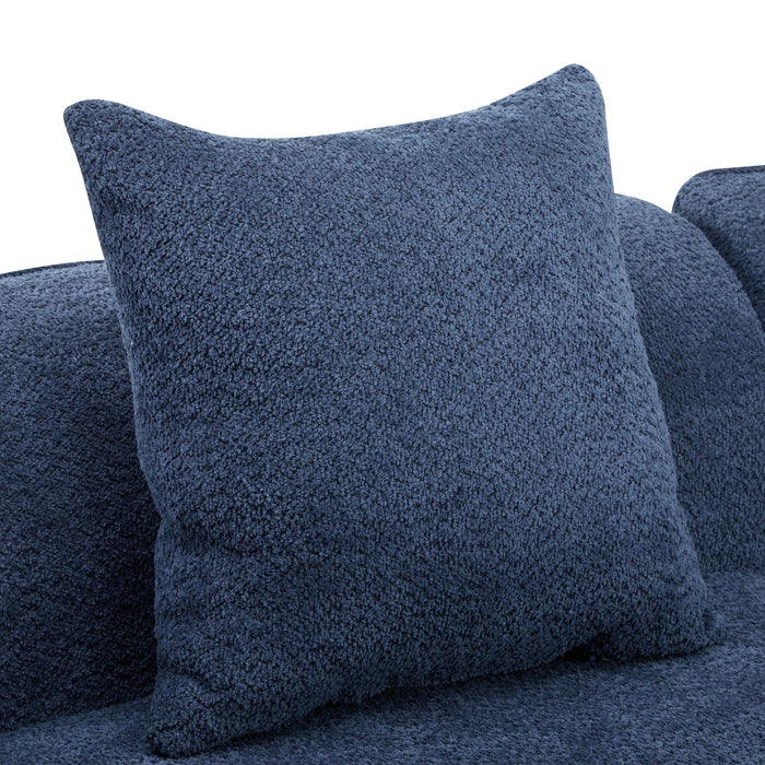 Elegant Curved Sectional Sofa With Full Foam Comfort