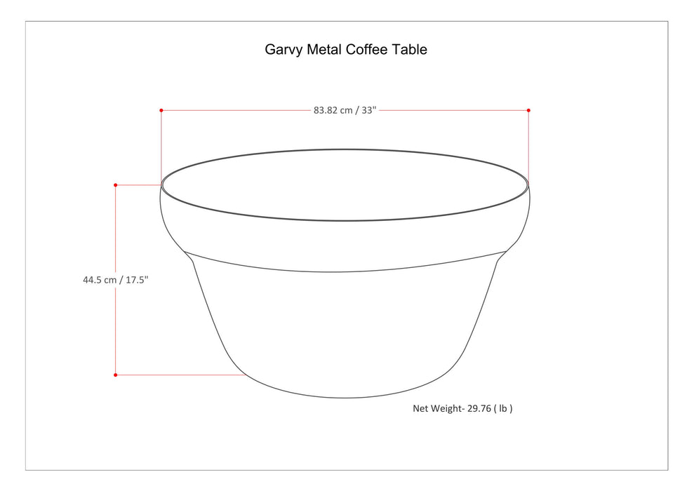 Garvy - Metal Coffee Table - Rustic Bronze