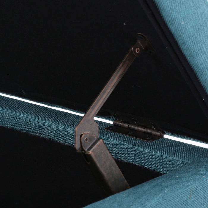 Contemporary Storage Ottoman Bench With Polyester Upholstery