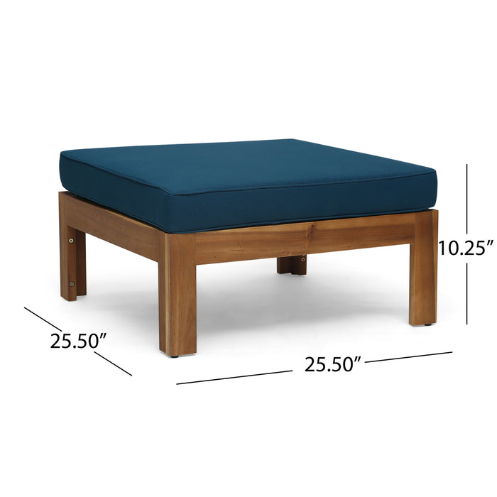 Radiat 5 Piece Outdoor L Shaped Sof Set With Coffee Table And Water Resistant Cushions - Teak