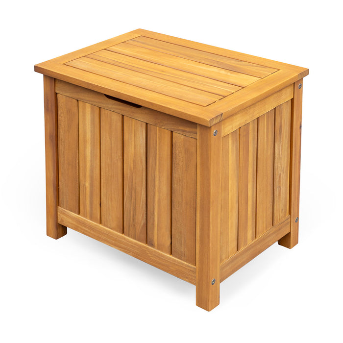 Portside - Wooden Deck Box 30 Gallons Storage Bench - Teak