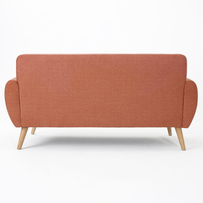 Modern Loveseat Sofa With Button Tufted Backrest
