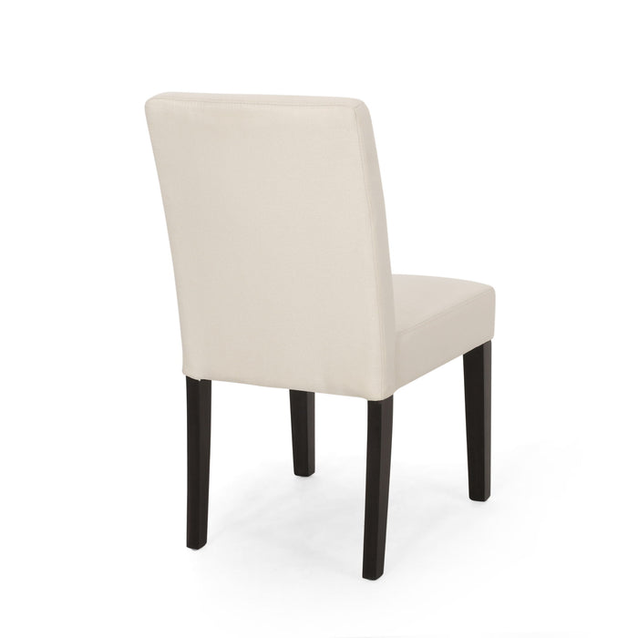 Contemporary Dining Chair With Upholstered Seating And Tapered Legs