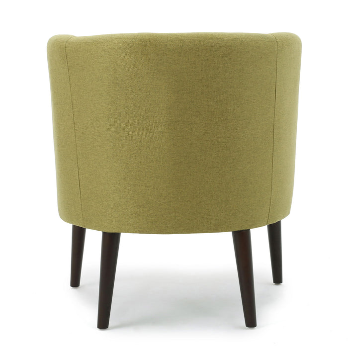 Contemporary Upholstered Club Chair With Button Tufting