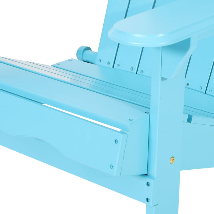 Malibu Transitional Adirondack Chair With Foldable Design - Blue