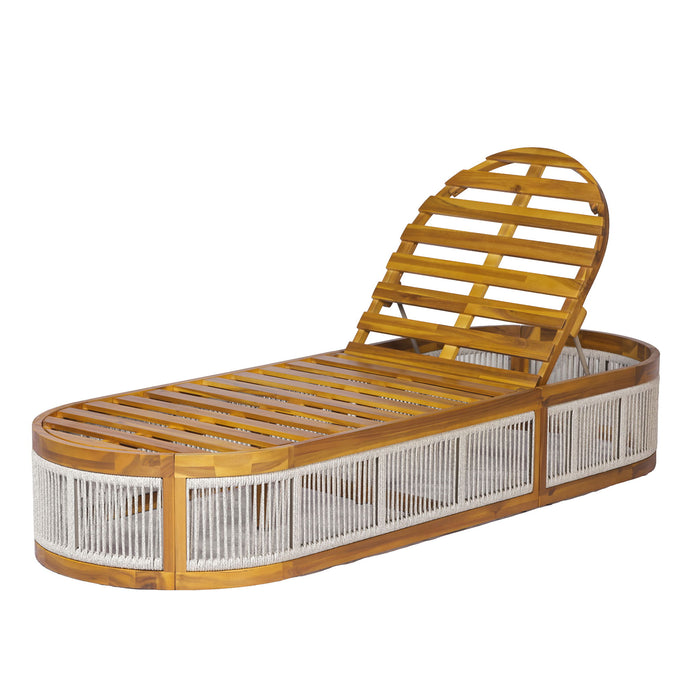 Chaise Lounge Set With Side Table