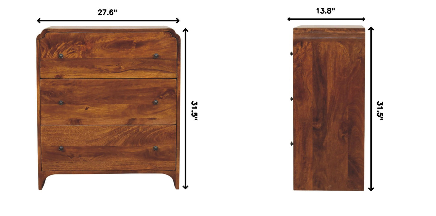 Newton - 3 Drawer Chest - Brown