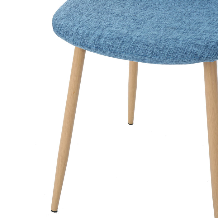 Modern Minimalist Fabric Dining Chair With Iron Legs