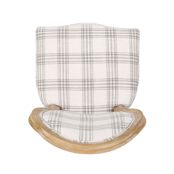 French Country Inspired Dining Chair With Iconic Round Backrest