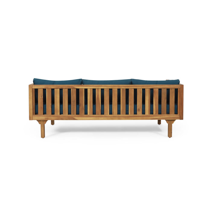 Claremont - 3 Seater Daybed Teak Acacia Wood Water Resistant Cushions