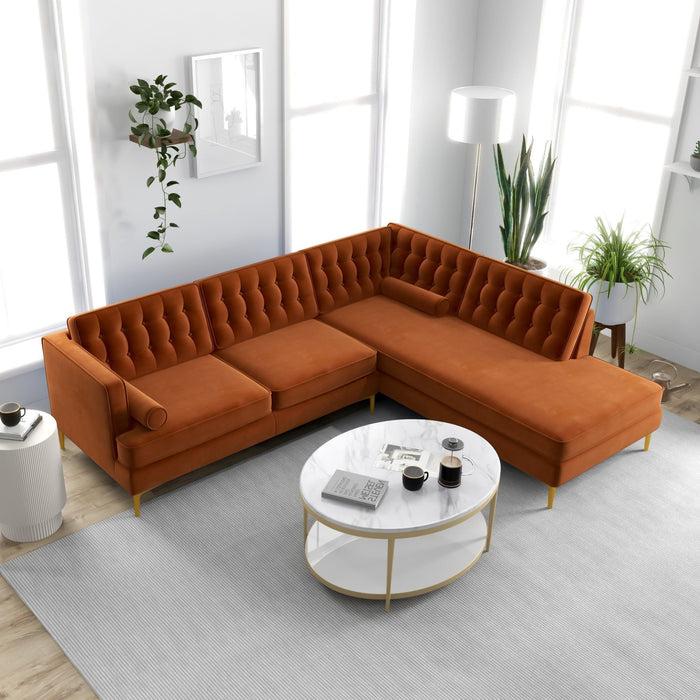 Brooke - Velvet Sectional Sofa