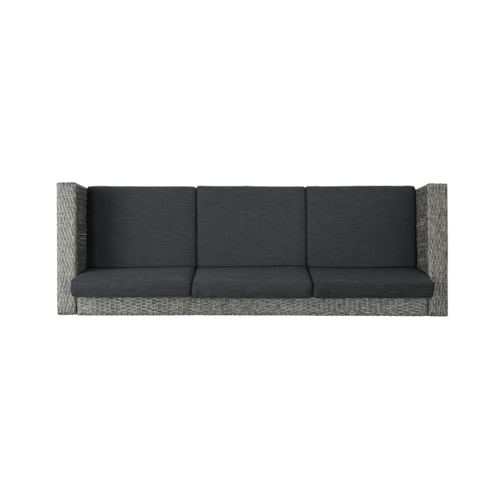 Thalassa - Outdoor 3 Seater Sofa With Removable Cushions And Steel Frame