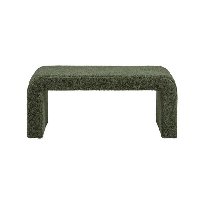 Modern Contemporary Boucle Waterfall Bench