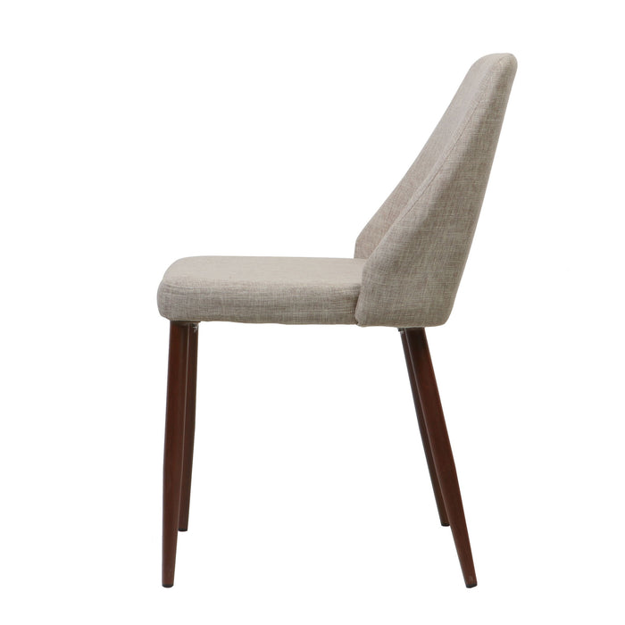 Modern Dining Chair With Iron Legs And Wood Finish