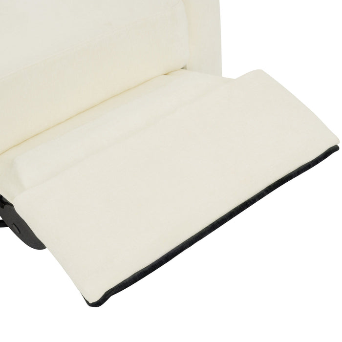 Manual Recliner Chair With Swivel Rocker Function, Dual Recline Angles