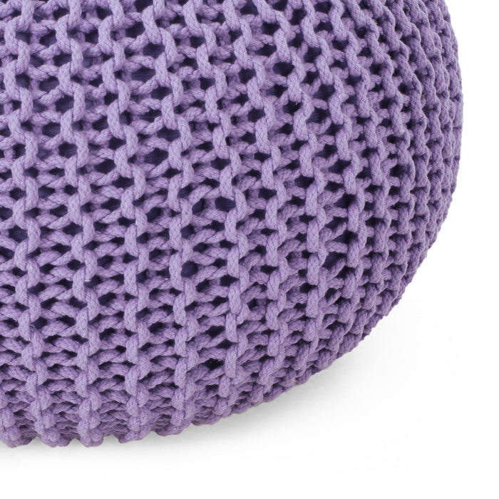 Belle - Modern Knitted Round Pouf