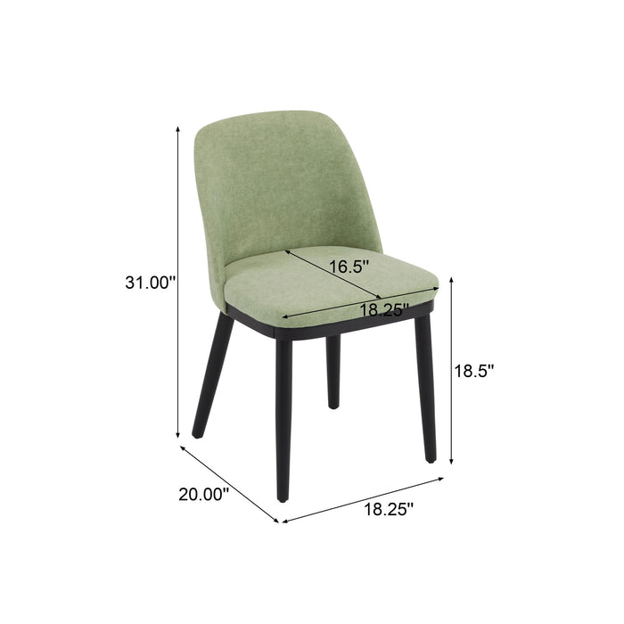 Modern Dining Chair With Curved Backrest