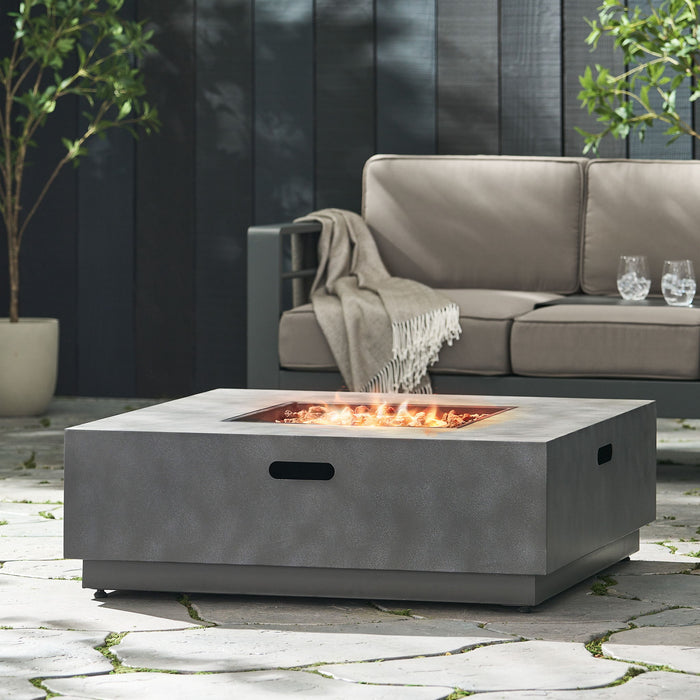 Modern Square Fire Pit With 50,000 Btu