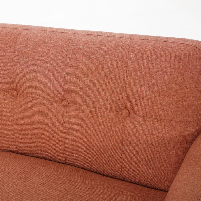 Modern Loveseat Sofa With Button Tufted Backrest