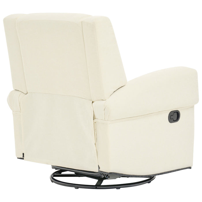 Manual Recliner Chair With Swivel Rocker Function, Dual Recline Angles
