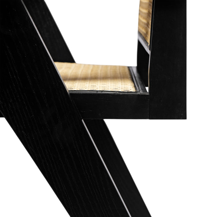 Chandigarh Arm Dining Chair With Natural Cane Design (Set of 2)