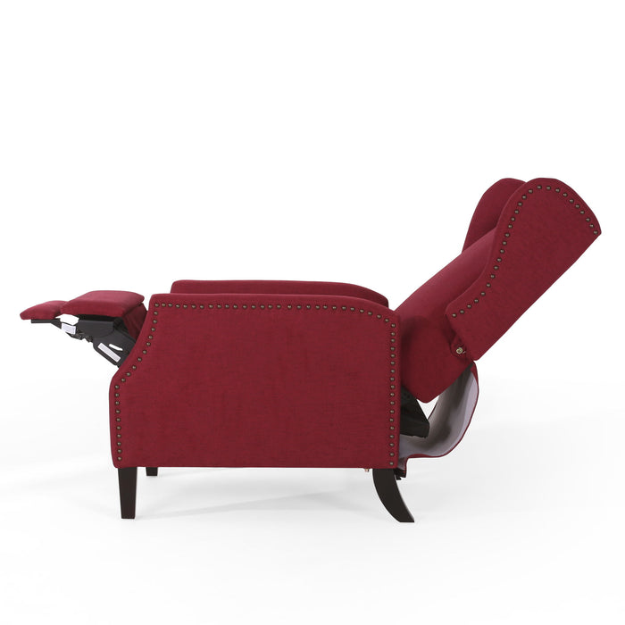 Westeros Wing Back Fabric Upholstered Recliner