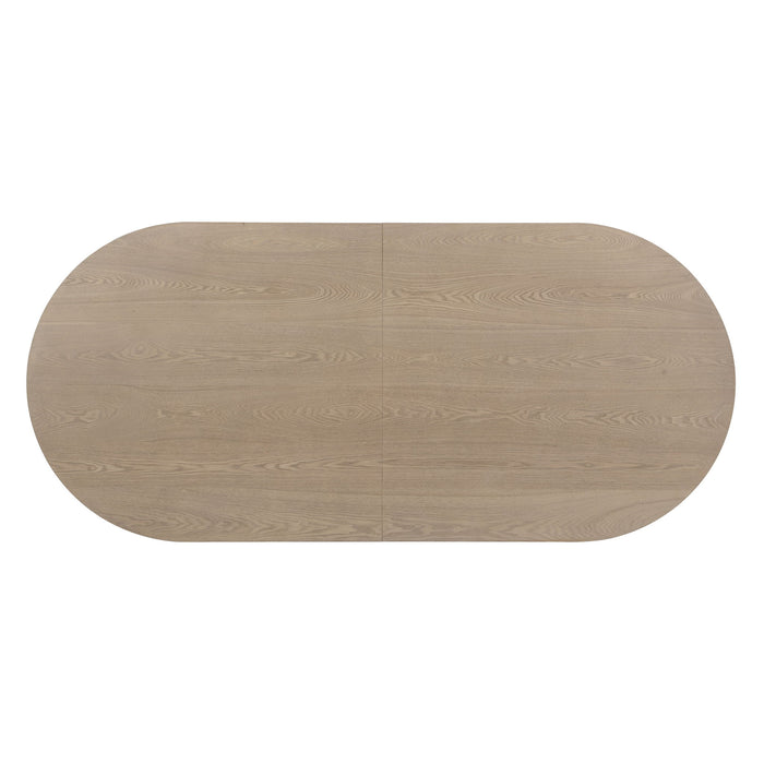 Modern Rustic Oval Dining Table With Double Pedestal Base