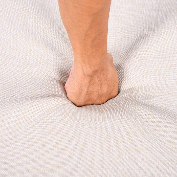 Outdoor Club Chair & Rope Arm And Cushions - Beige / Teak