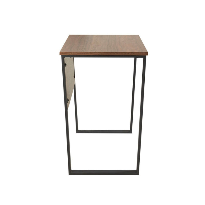 Computer Desk With Metal Legs - Dark Coffee