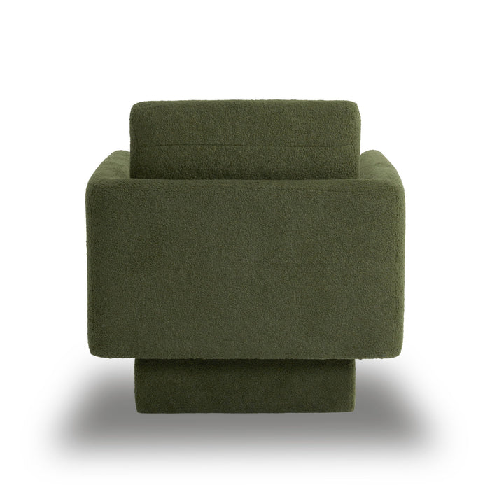 360° Modern Swivel Accent Chair Round Armchair, Thick Padded Single Lounge Sofa Upholstered Comfy