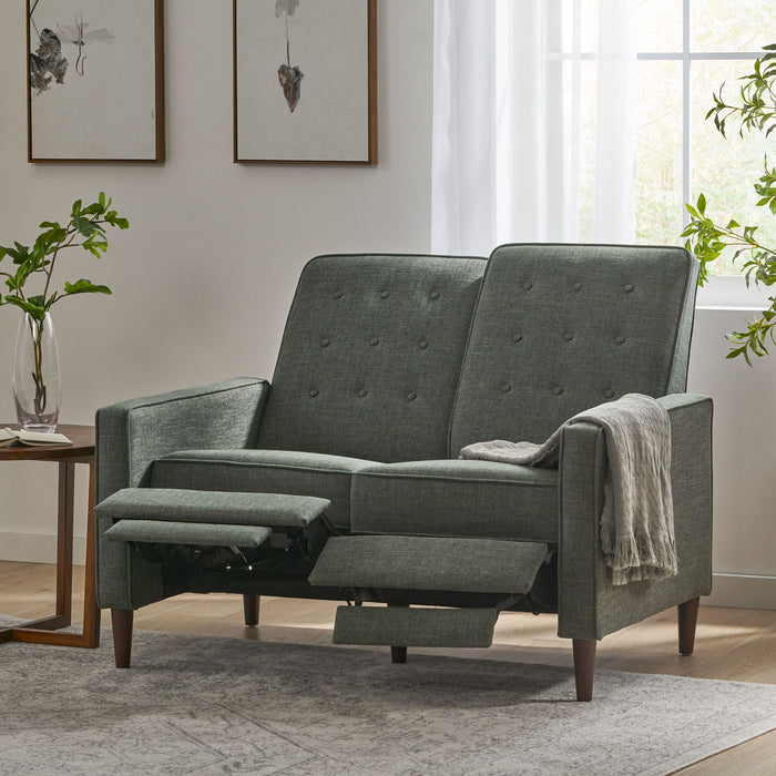 Manville - Contemporary Tufted Loveseat Pushback Recliner