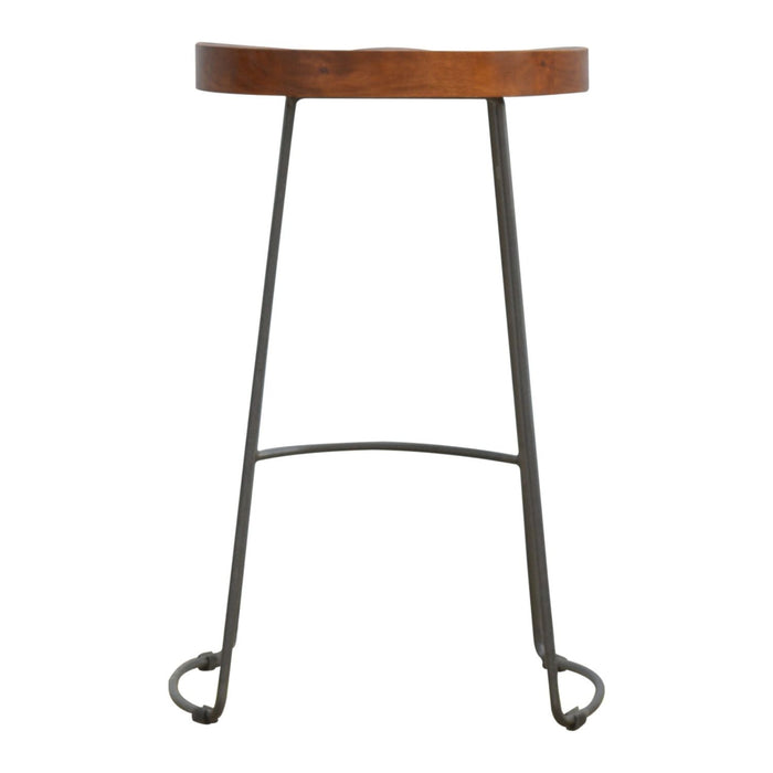 Industrial Chunky Bar Stool - Chestnut
