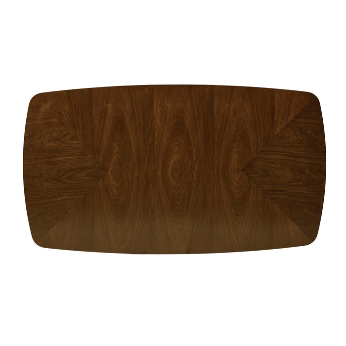 7 Piece Mid - Century Dining Set With Upholstered Dining Chairs, Dining Table