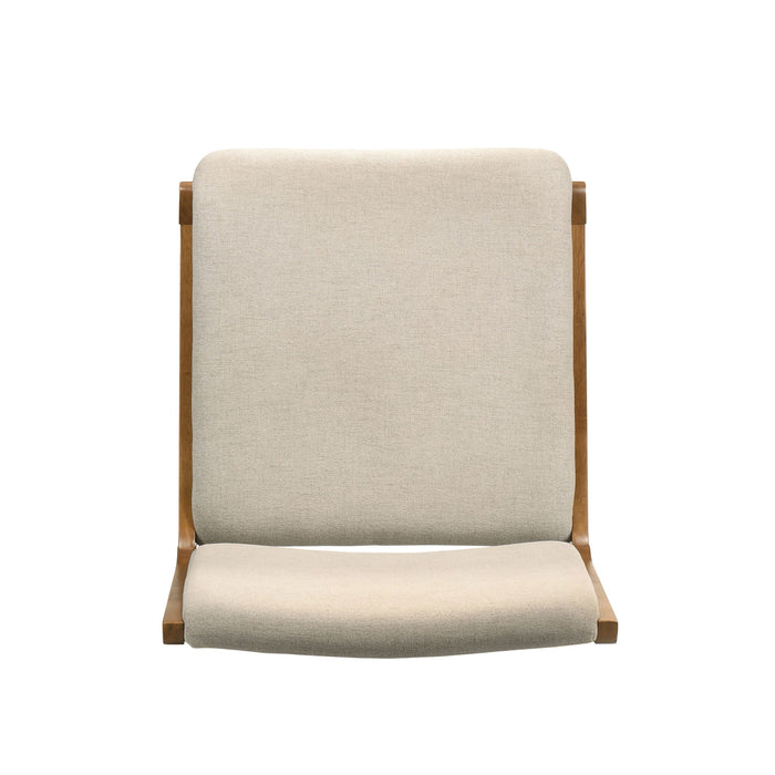 Contemporary Dining Chair Set Upholstered Fabric With Rubberwood Frame