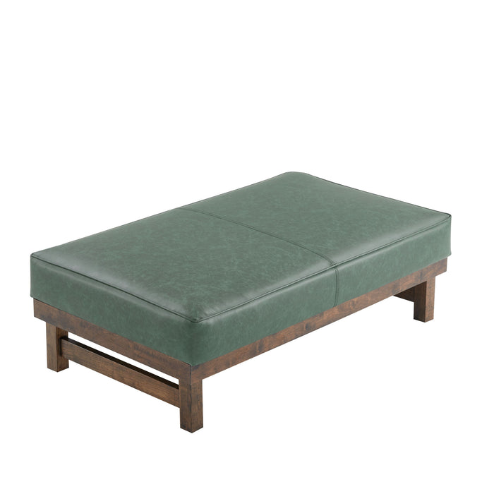 Modern Upholstered Cocktail Ottoman Bench With Cushion Top