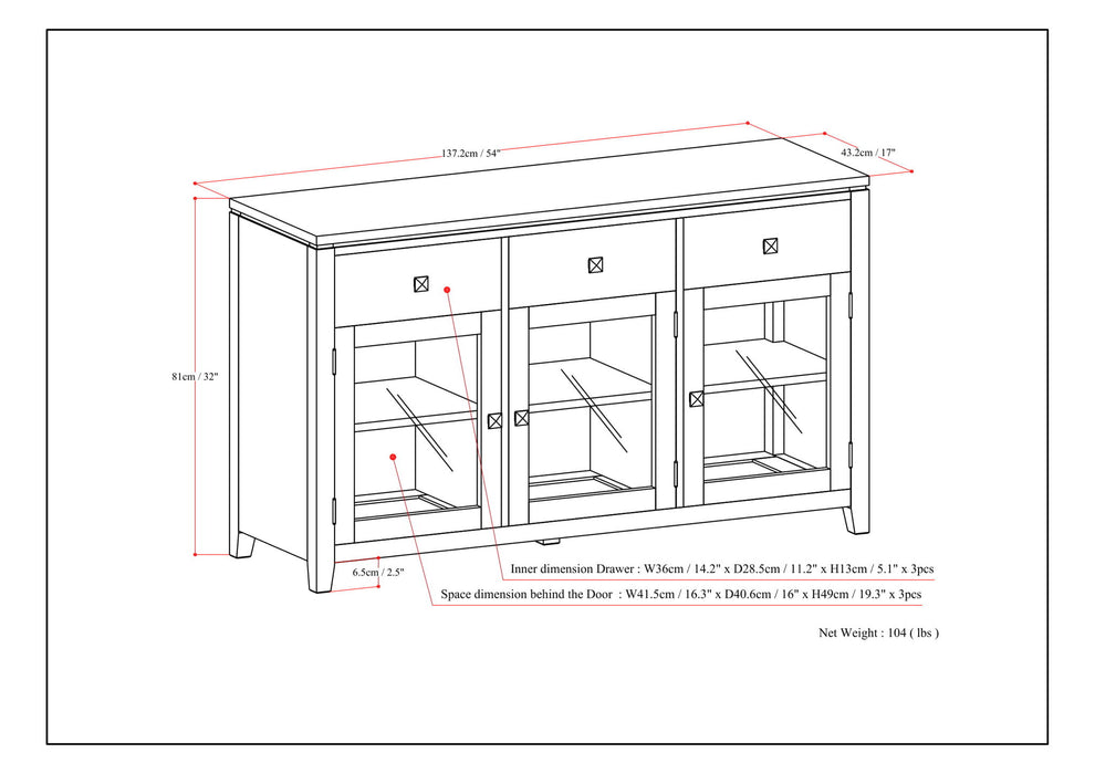 Cosmopolitan - Handcrafted Sideboard Buffet