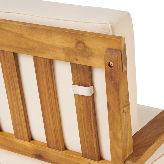 4 Person Outdoor Seating Group With Cushions Comfortable Patio Set - Teak