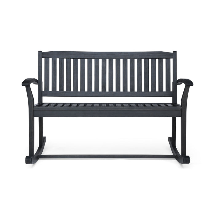 Baxter - Rocking Loveseat - Dark Gray