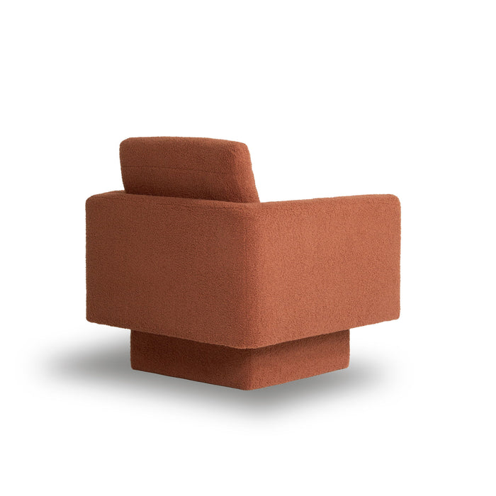 360° Modern Swivel Accent Chair Round Armchair, Thick Padded Single Lounge Sofa Upholstered Comfy