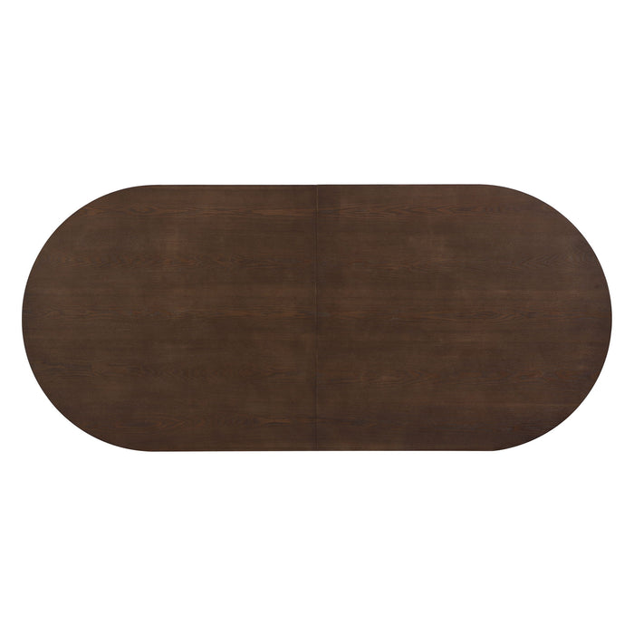 Modern Rustic Oval Dining Table With Double Pedestal Base