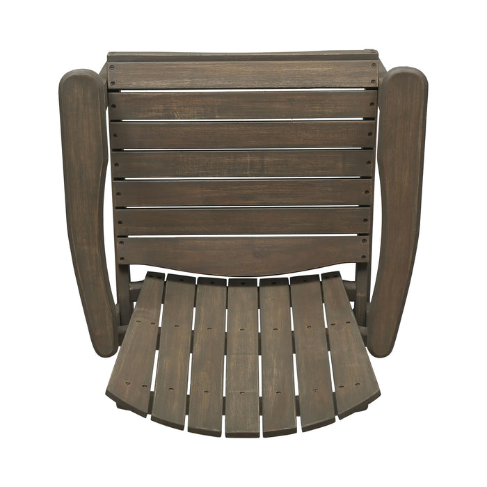 Outdoor Weather Resistant Acacia Wood Adirondack Dining Chairs (Set of 2)